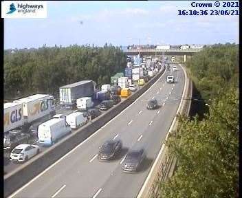Traffic on the M25. Image from Highways England