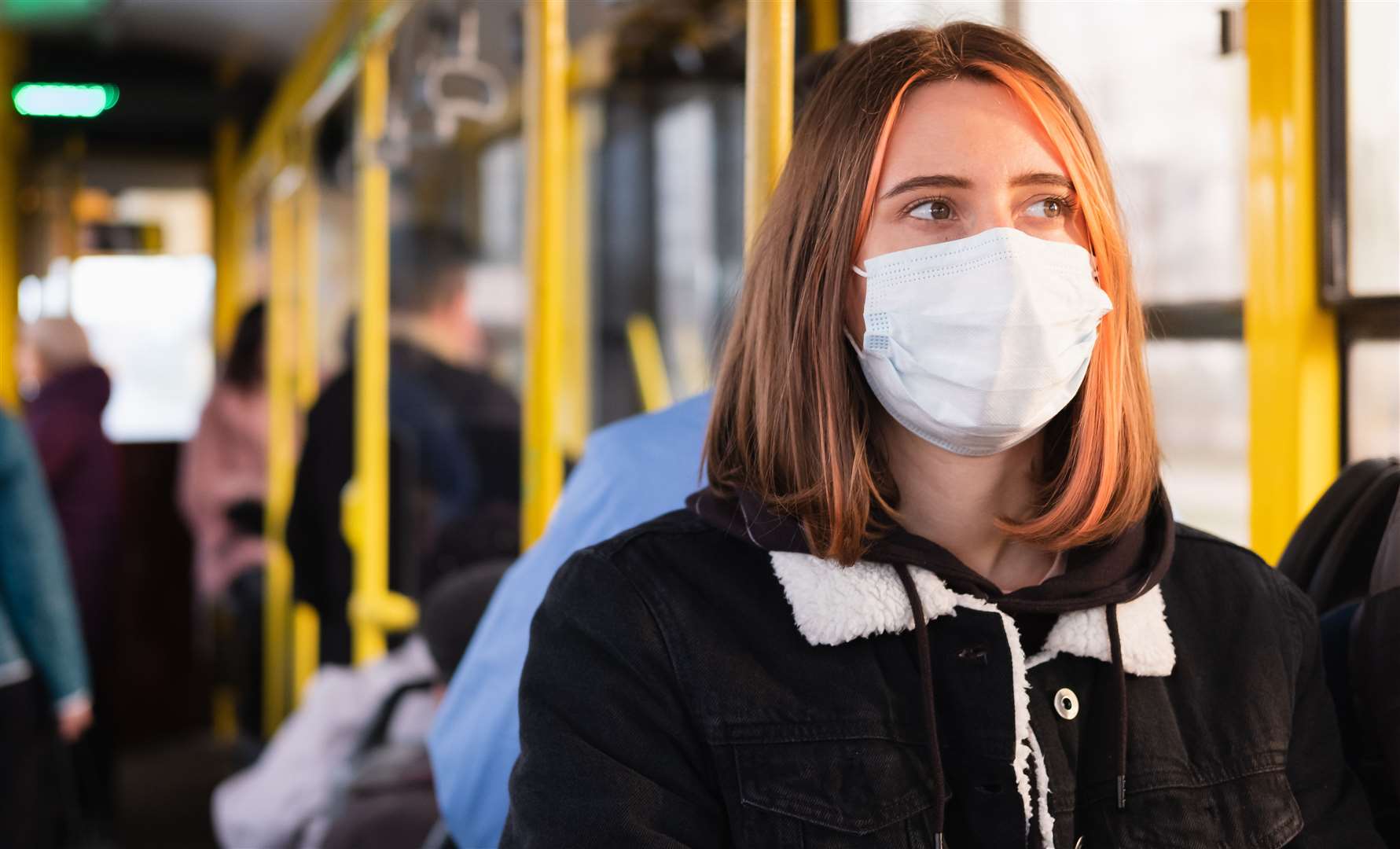 Face masks are now mandatory on public transport. File image
