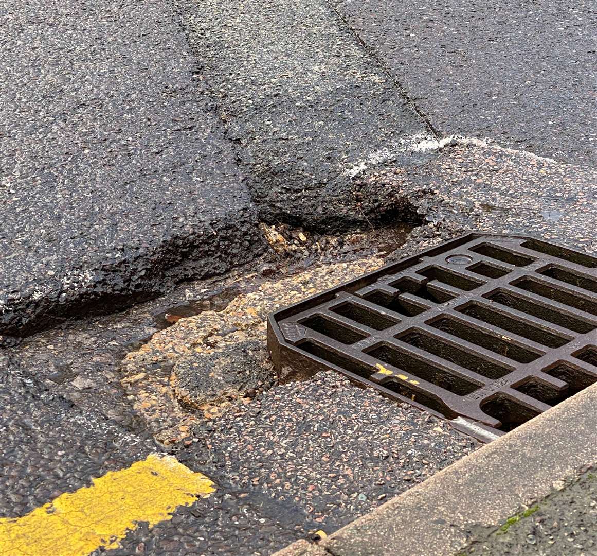 The potholes have been made worse by the recent poor weather. Photo: Sue Ferguson
