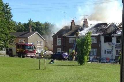 Fire crews at the scene. Picture: Kent 999s.