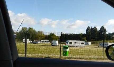 A traveller camp has been set up at Platt Primary School (10036814)