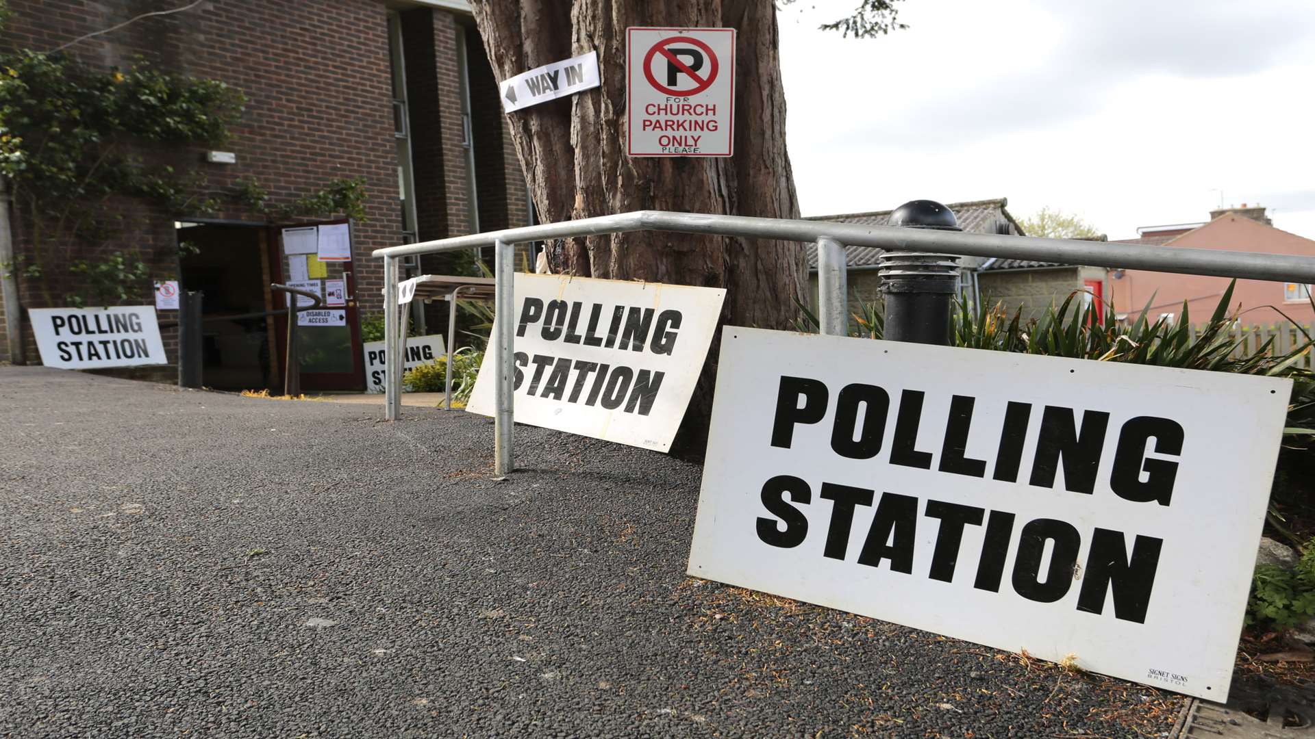 A polling station in Maidstone