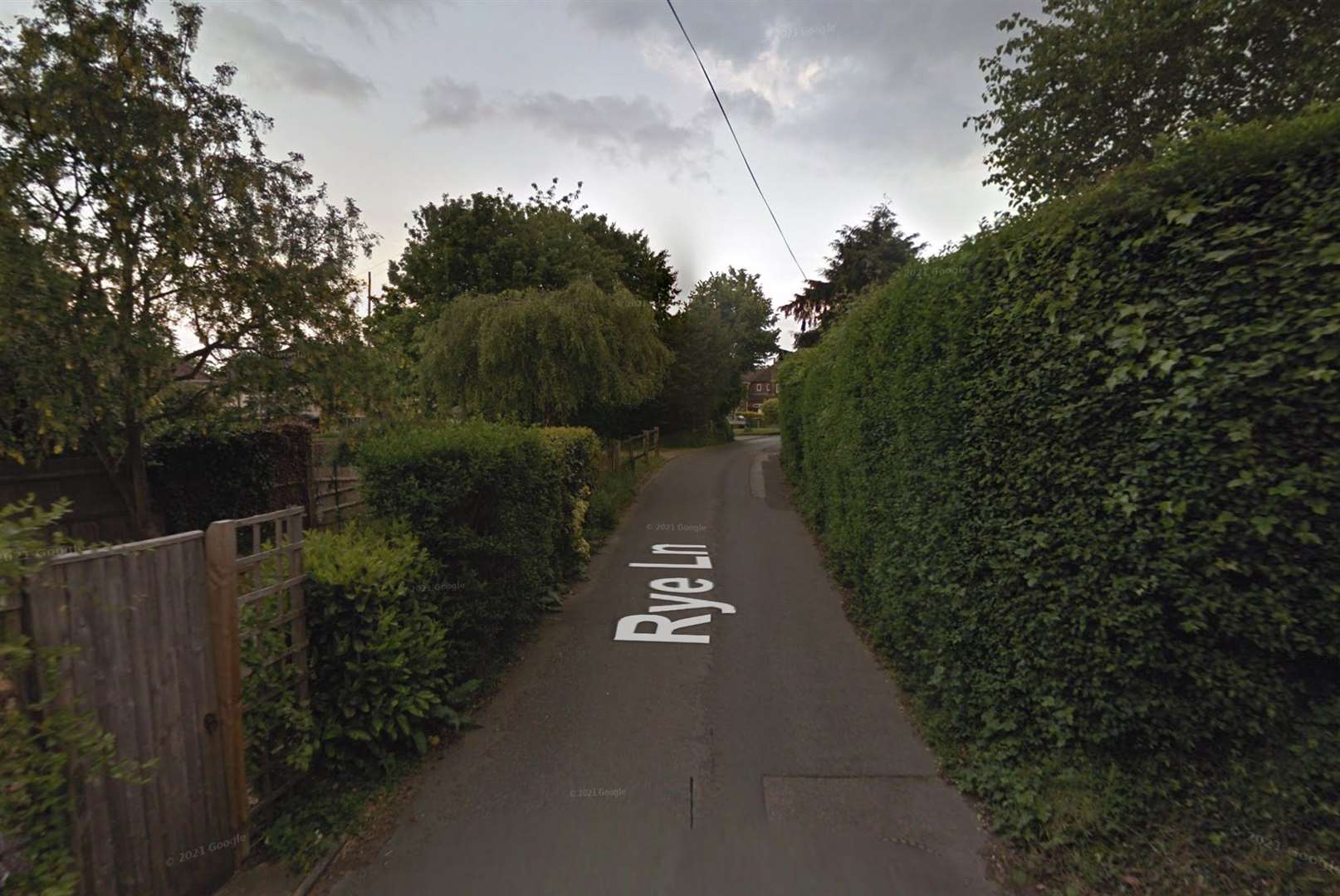 A woman was driving in Rye Lane, Otford, towards Pilgrims Way West her car was reportedly droven into. Picture: Google Maps
