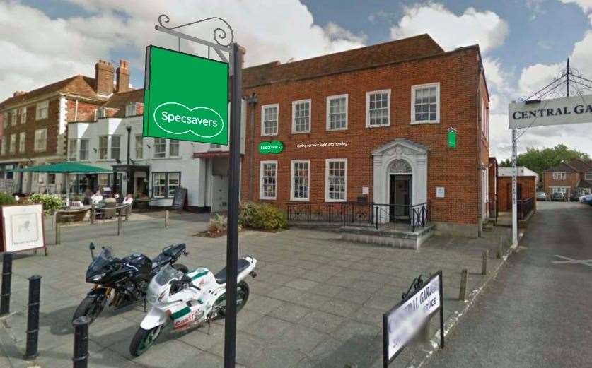 A CGI of how the new Specsavers branding will look on the building