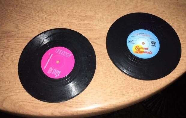 I loved the little touches – these beer mats made to look like mini vinyl records are great