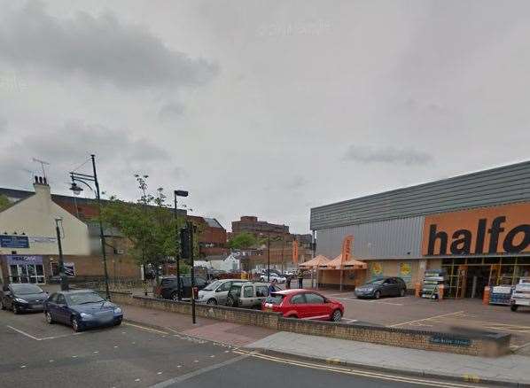 The man was arrested near the Halfords in Bachelor Street