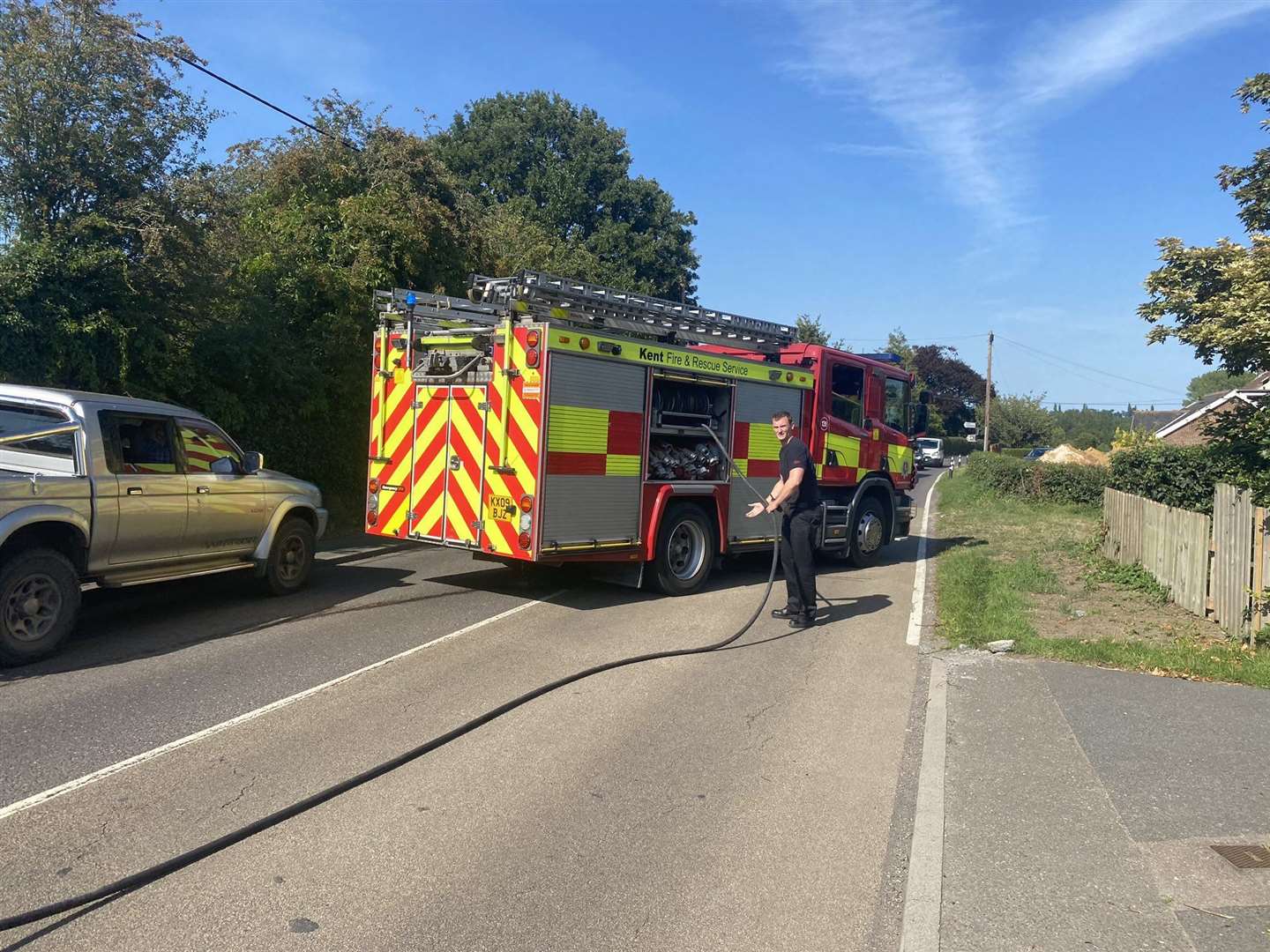 There has been a crash on Canterbury Road, near Wingham. Picture: Lucy Williamson