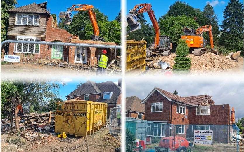 The four homes were demolished this summer