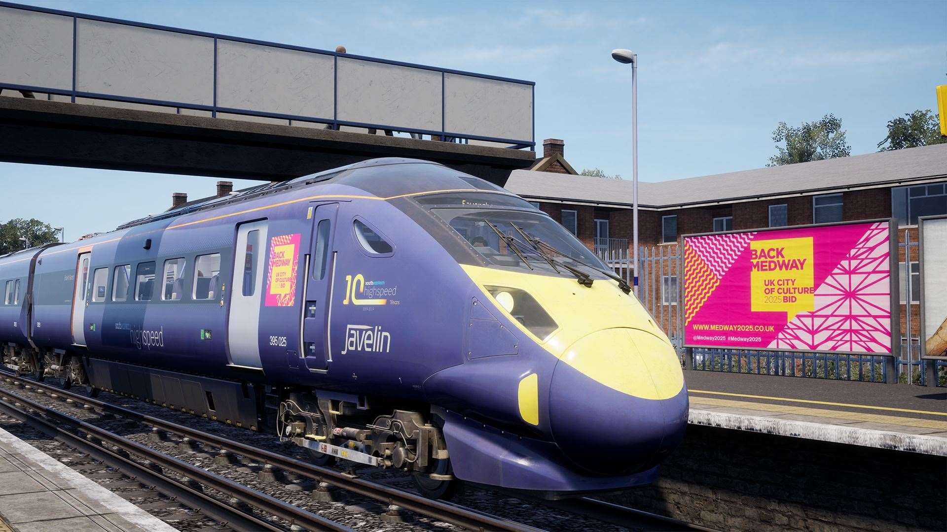 As reported earlier this year, Medway 2025 bid branding is to be included in Chatham-based Dovetail Games' Train Sim 2: Southeastern High Speed