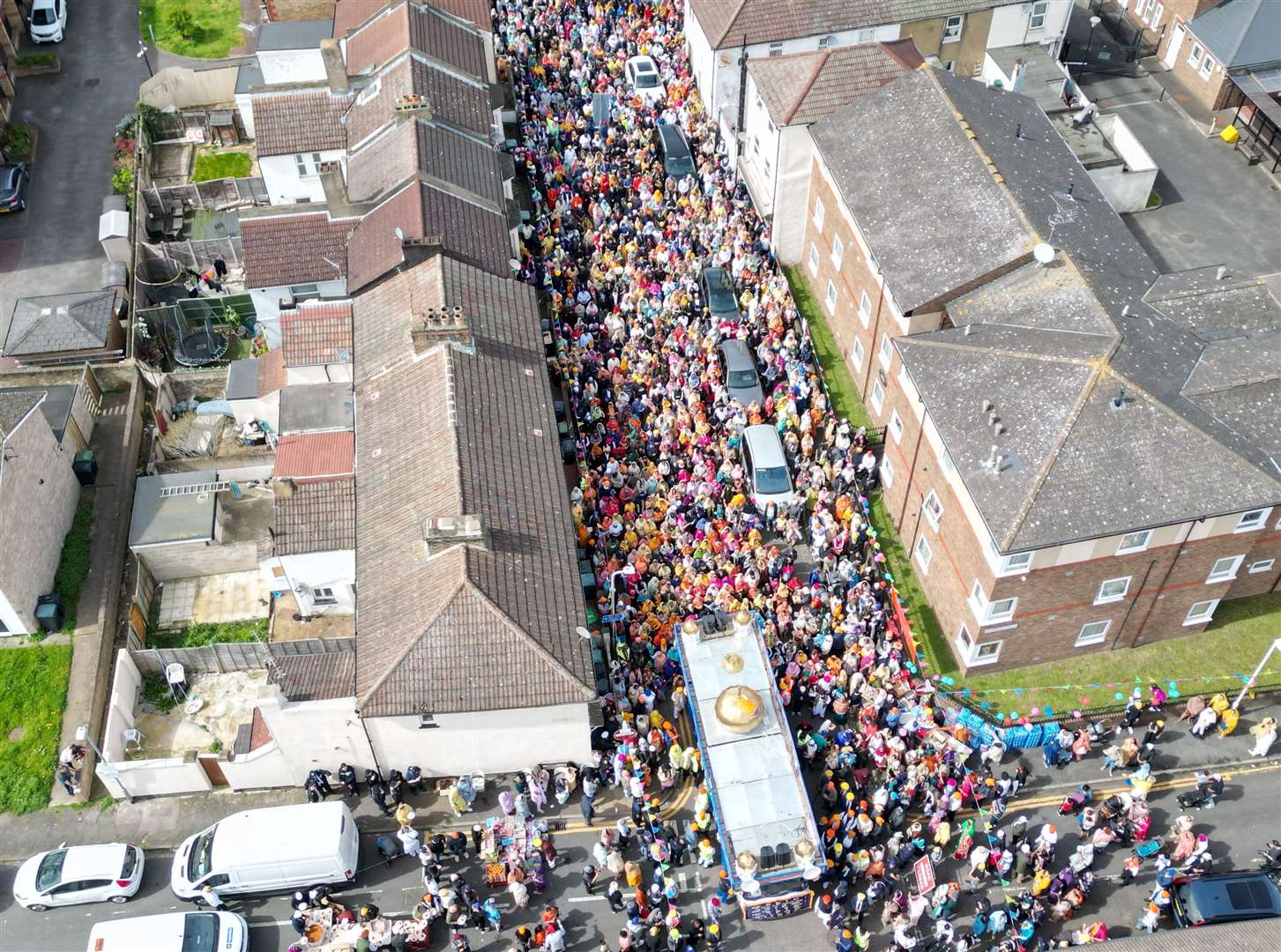 Thousands line the streets of Gravesend for the Sikh festival Vaisakhi. Picture: Jason Arthur