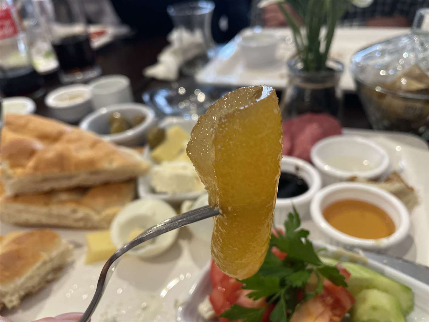 The Cypriotic Breakfast was served with candied apricot