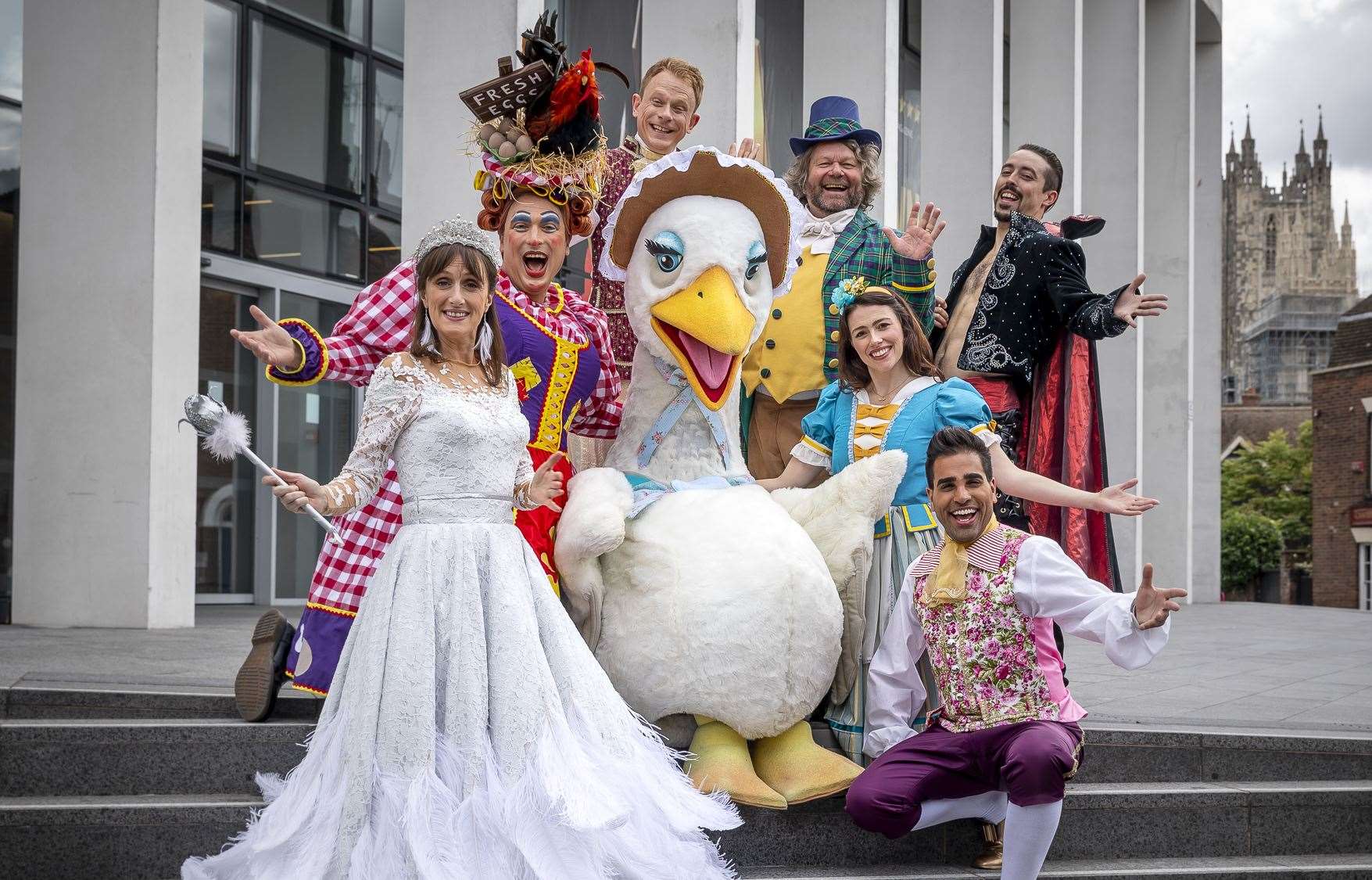 Some of the Mother Goose cast from the Marlowe Theatre will be at the switch-on