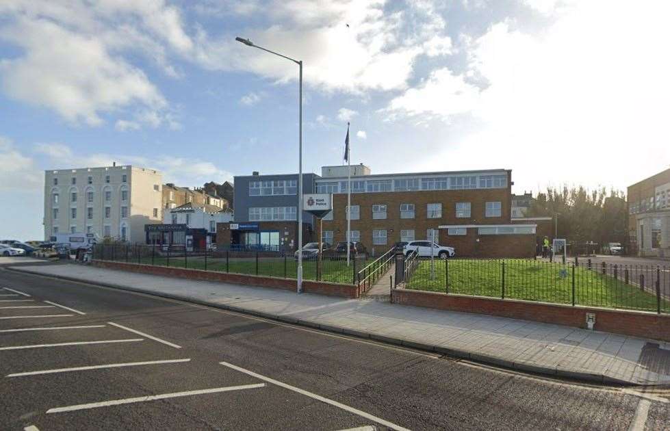 PC Sales was based at Margate Police Station and has been charged with misconduct in public office over alleged inappropriate messages sent to a witness. Picture: Google