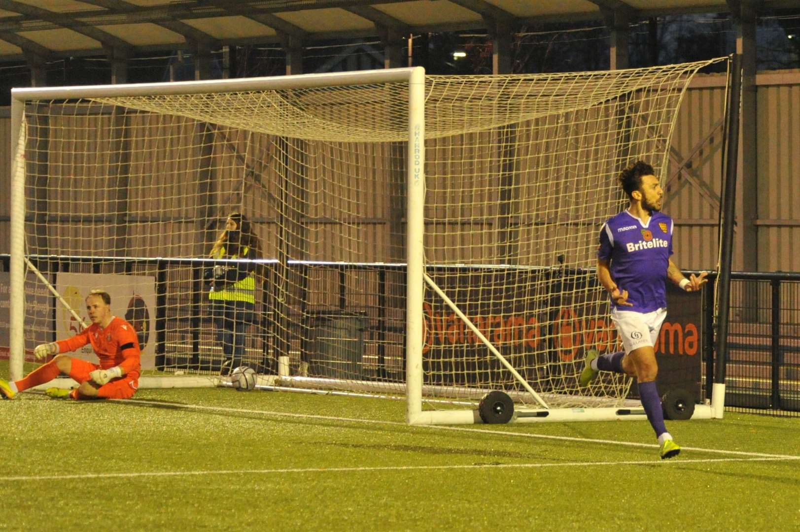 George Porter scores Maidstone's winner at Slough Picture: Steve Terrell