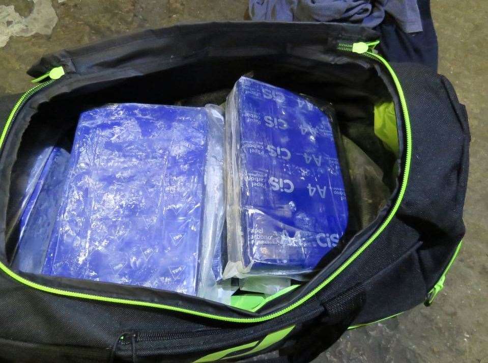 Packages found inside a holdall. Picture: National Crime Agency