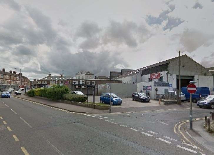 Part of the road outside Budgens store and petrol station in Broadstairs was taped off by police. Picture: Google Street View (18493945)