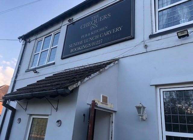 The Chequers on Stone Street, Petham is an excellent pub but it needs to work on its kerb appeal if it wants to pull more punters in