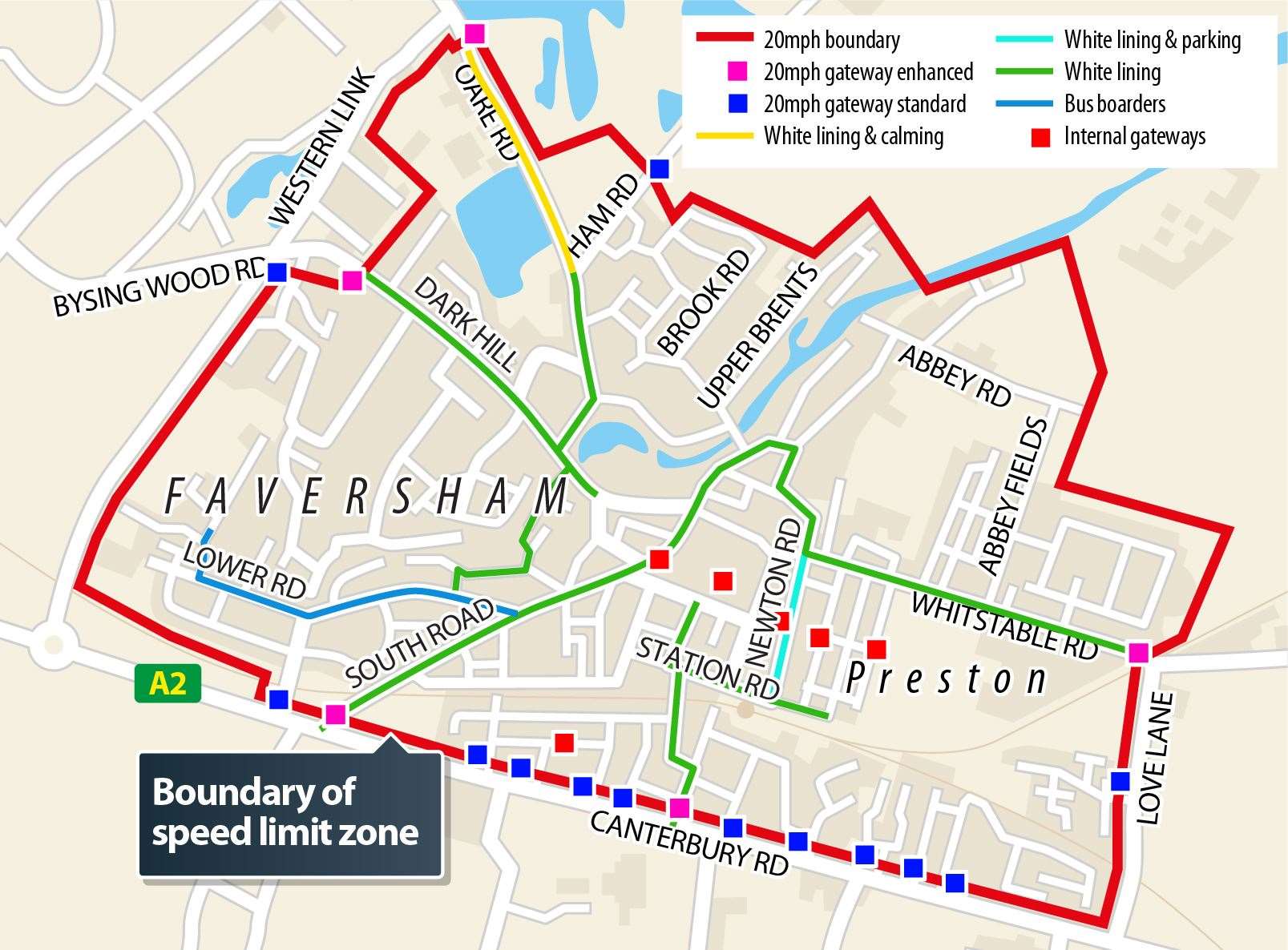 Faversham's 20mph zone and traffic calming measures (10375985)