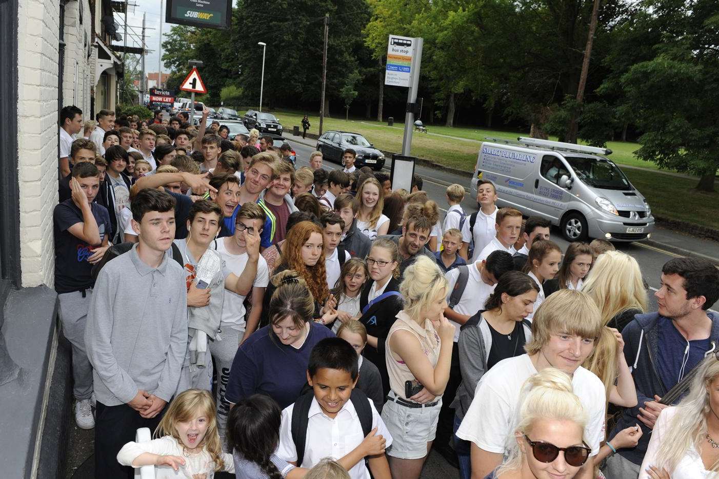 The queues for the new Subway in Faversham