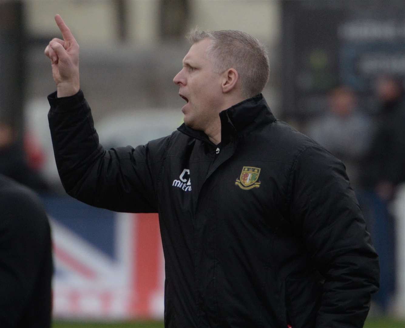 Chris Lynch makes his point on the touchline Picture: Chris Davey