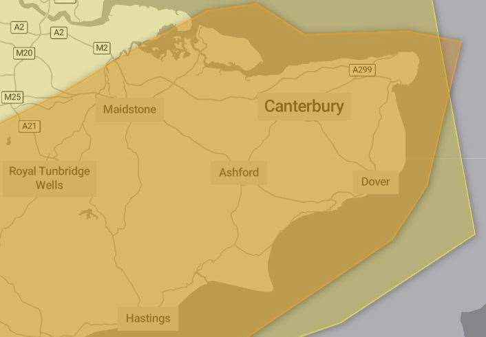 The Met Office's amber weather warning was in place until 6am