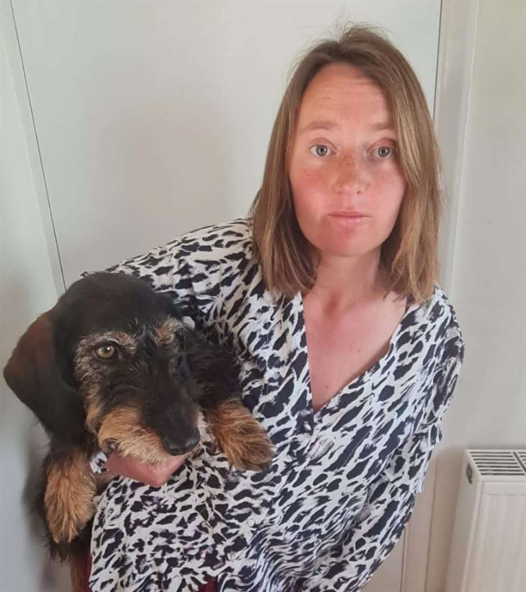 Kailyn Kreiselmeier was attacked by a dog while she walked in Oare Marshes, Faversham. Pictured with her dachshund, Tinkerbell. Picture: Kailyn Kreiselmeier