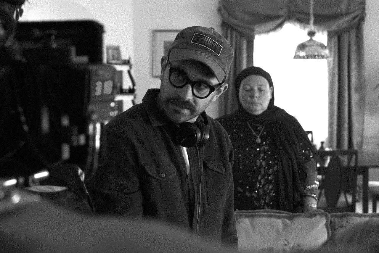 Director Aleem Khan directing a scene shot in The Leas, Kingsdown