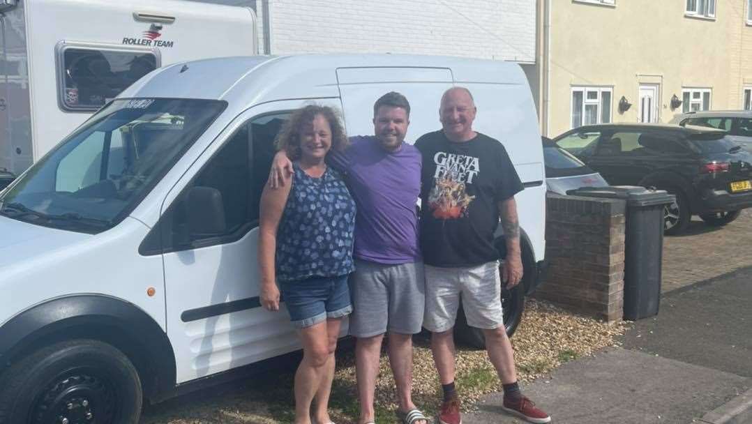 Sharon and Steve donated the van to Billy and the team at Wisteria Cat Rescue. Picture: Wisteria Cat Rescue
