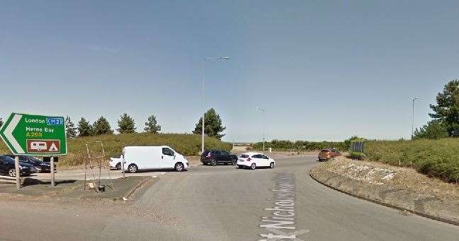 The crash happened at the St Nicholas Roundabout. Picture: Google (14978358)