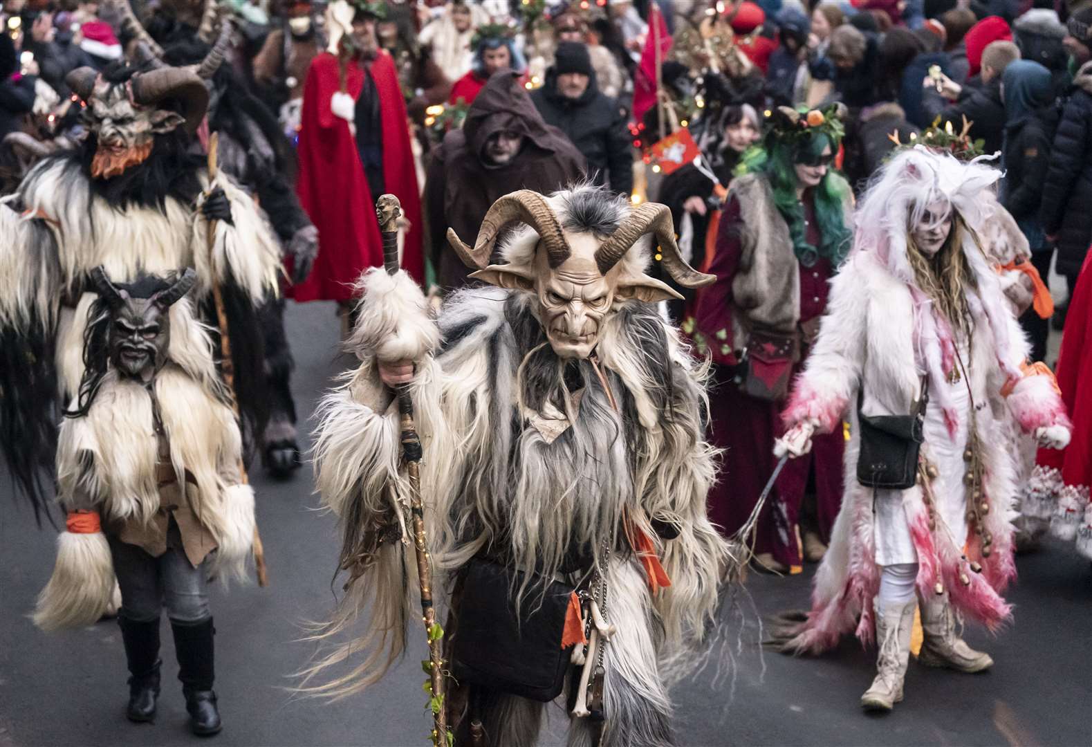 Krampus is said to terrify naughty children during the festive season (PA)