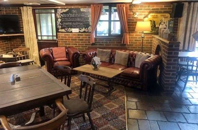 There’s a sofa and armchair at the far end of the pub but the whole place is open plan so there is no separate lounge