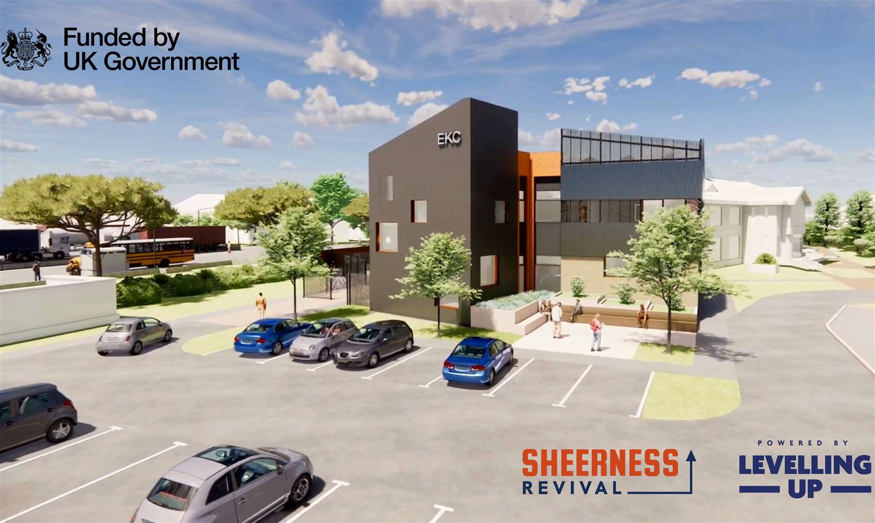 CGI images have revealed the plans for the Sheppey College expansion. Picture: EKC/ SBC