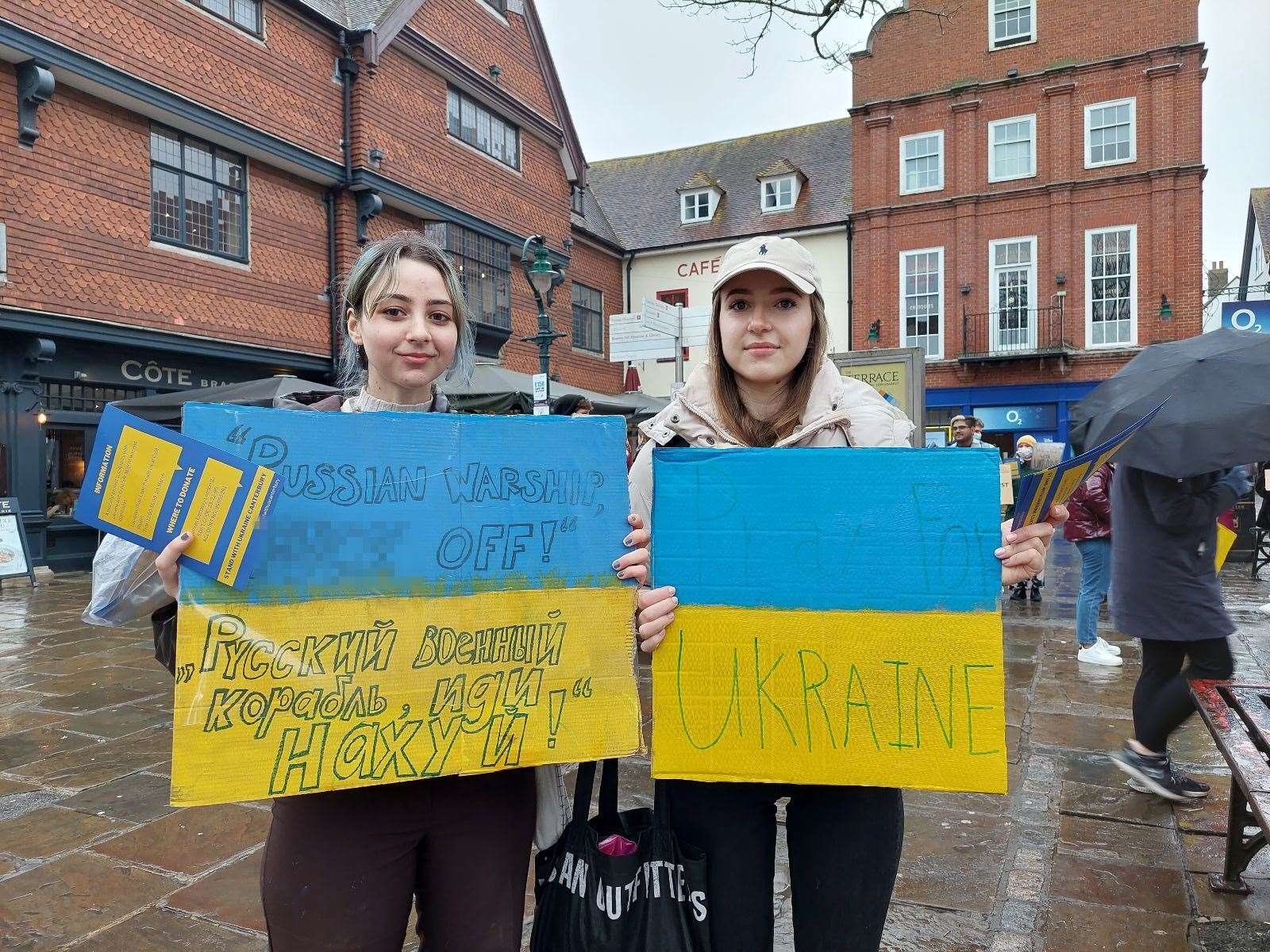Protests have been taking place across Kent at Russia's invasion