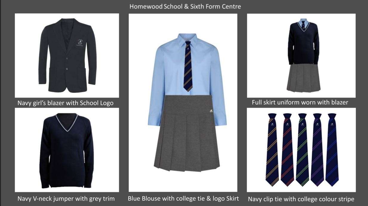 The design for the new girl's uniform