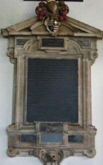 The memorial to Lawrence Washington in All Saints Church. Picture: Lionel Marchant
