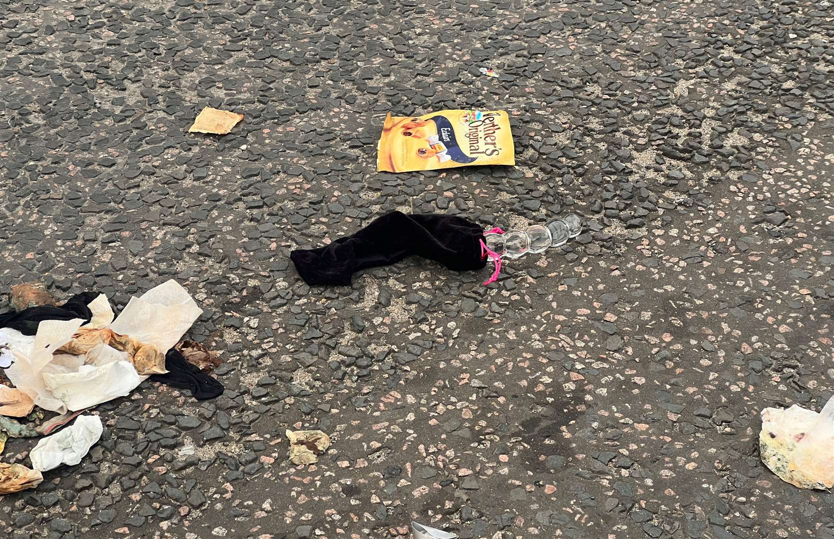 Sex toys were spotted on the street