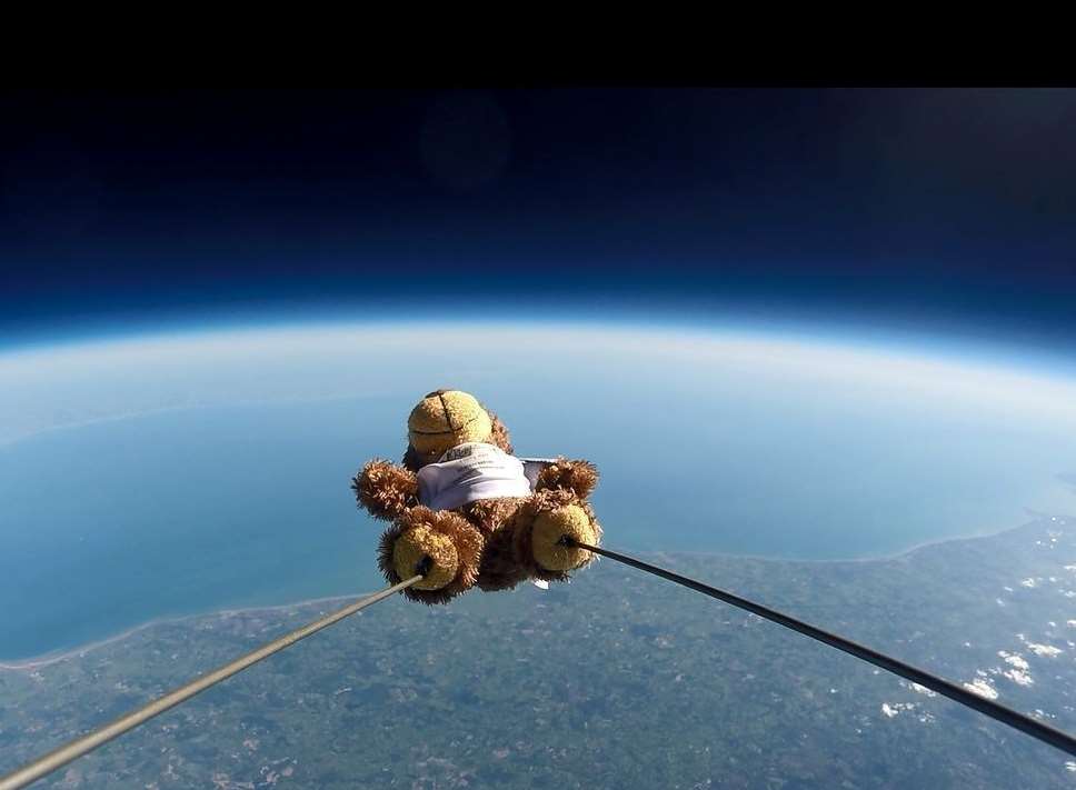 The teddy in space