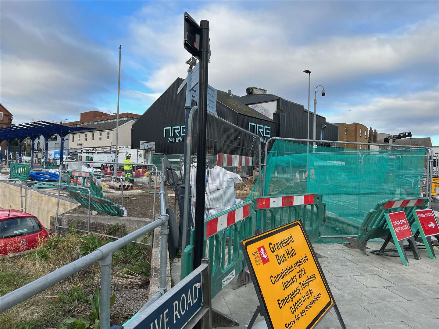 Construction work for the new bus hub has started