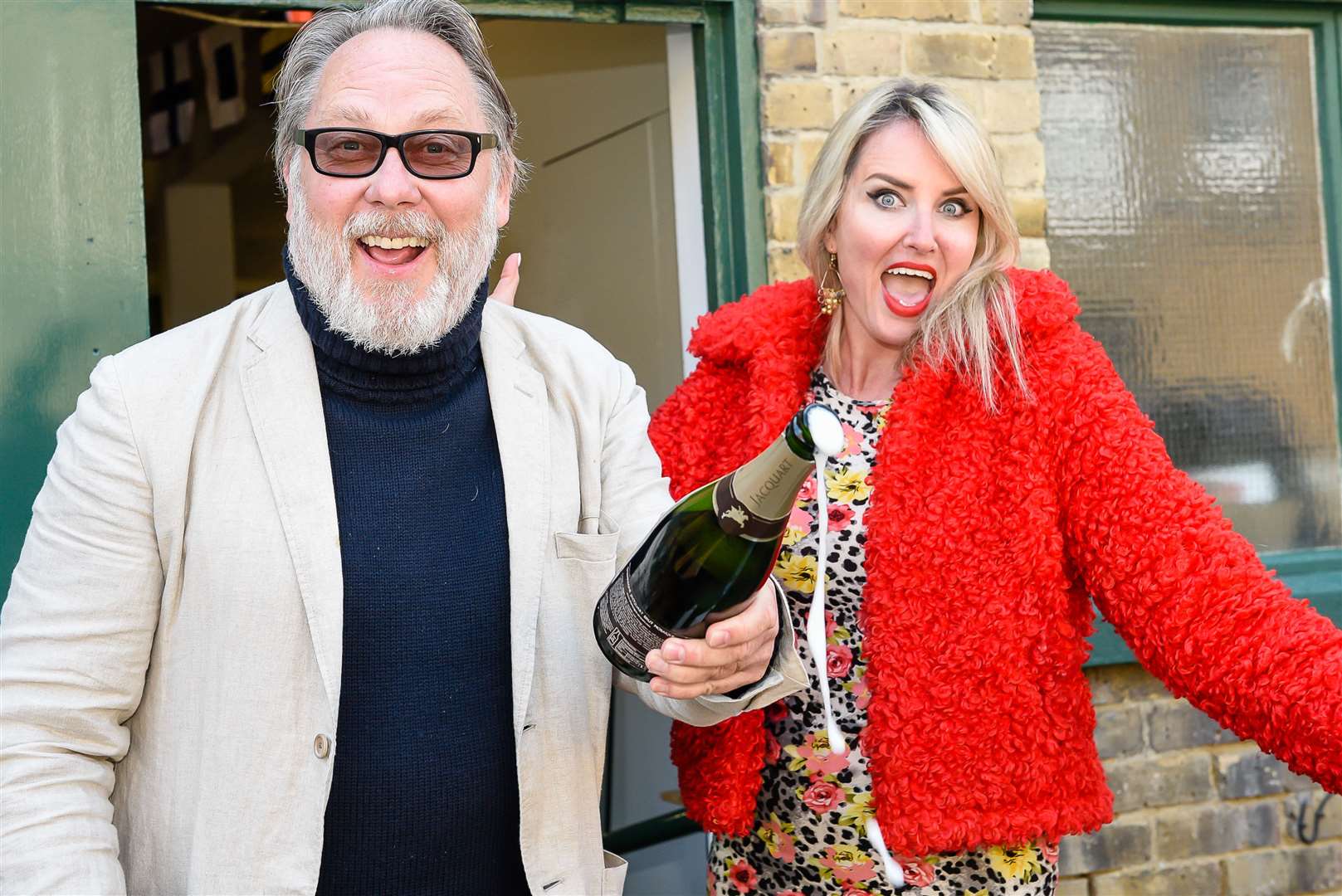 Vic Reeves and wife Nancy Sorrell at the opening of the Village Indoor Market on Sondes Road earlier this year