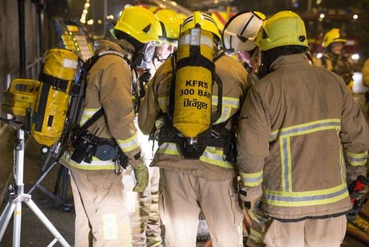 Fire crews put out the fire. Stock picture courtesy of Kent Fire and Rescue Service