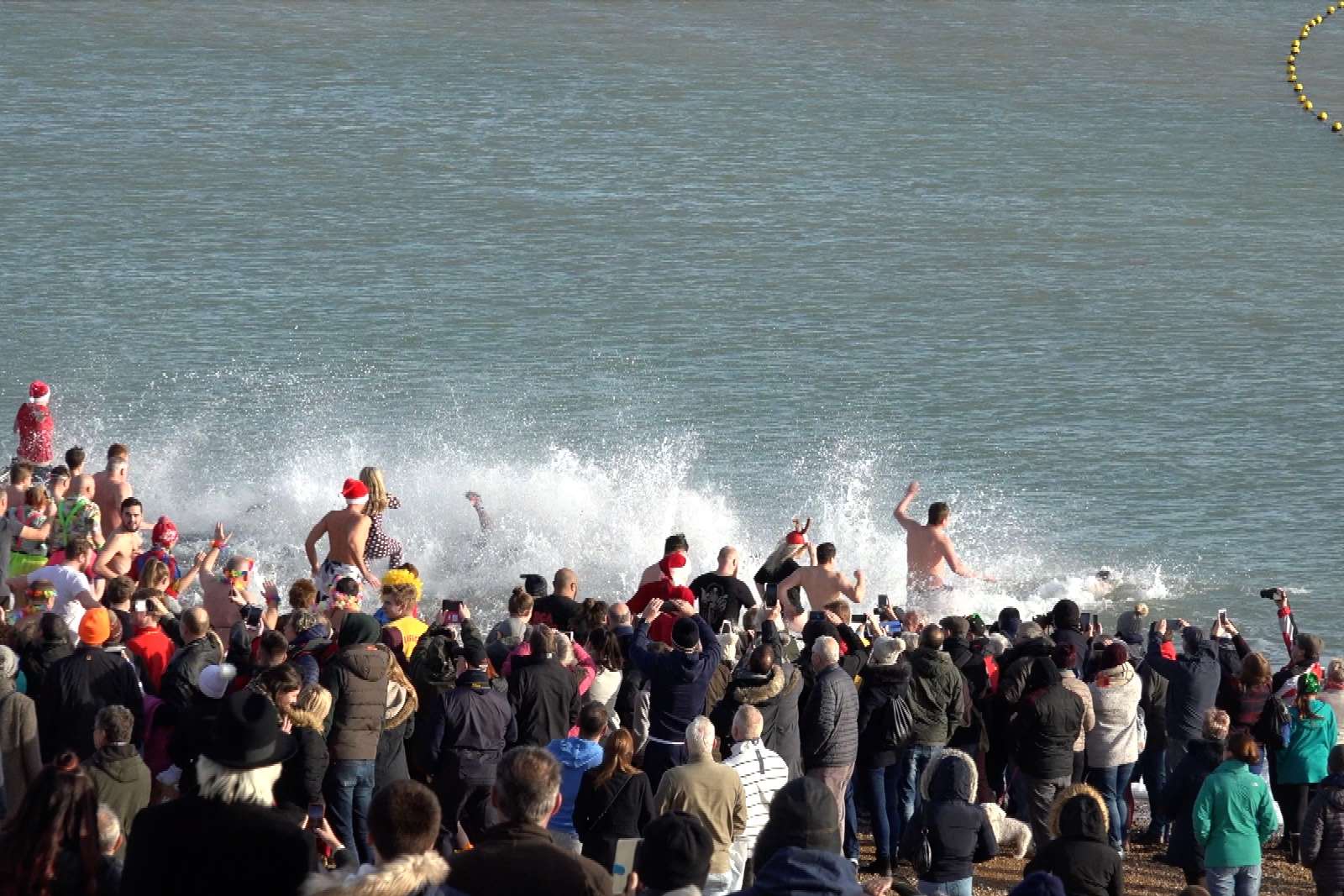 Last year's Boxing Day Dip. Picture courtesy of Dover Festival Society
