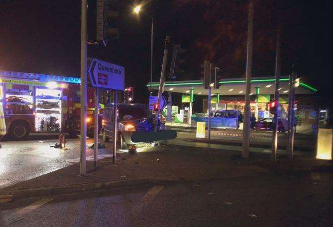 Police were called to the crash shortly after 10pm on Saturday. Picture: Kent Police Swale