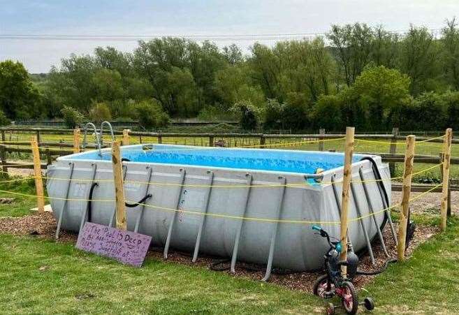 Walnut Tree’s swimming pool pictured in May last year, with the photo shared on booking.com