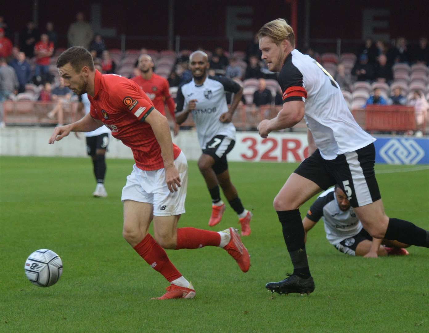Ebbsfleet beat Hampton & Richmond 2-0 in the FA Cup fourth qualifying round Picture: Chris Davey