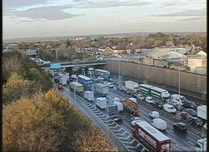Motorists are facing severe delays near the Dartford Crossing following reports of a multi-car collision. Photo: National Highways
