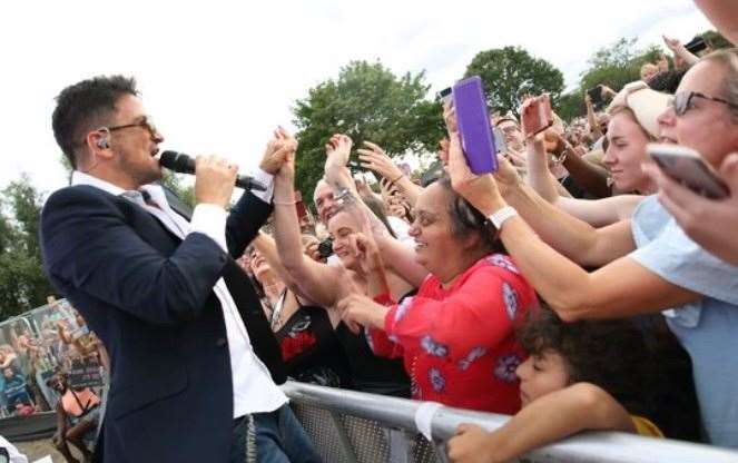 Peter Andre was due to perform at Revival in the Park in Mote Park today, pictured here at Gravesham Riverside Festival. Picture: Gravesham council