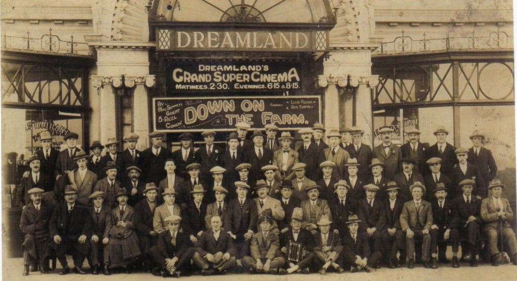 Staff photo at Dreamland from the 1920s