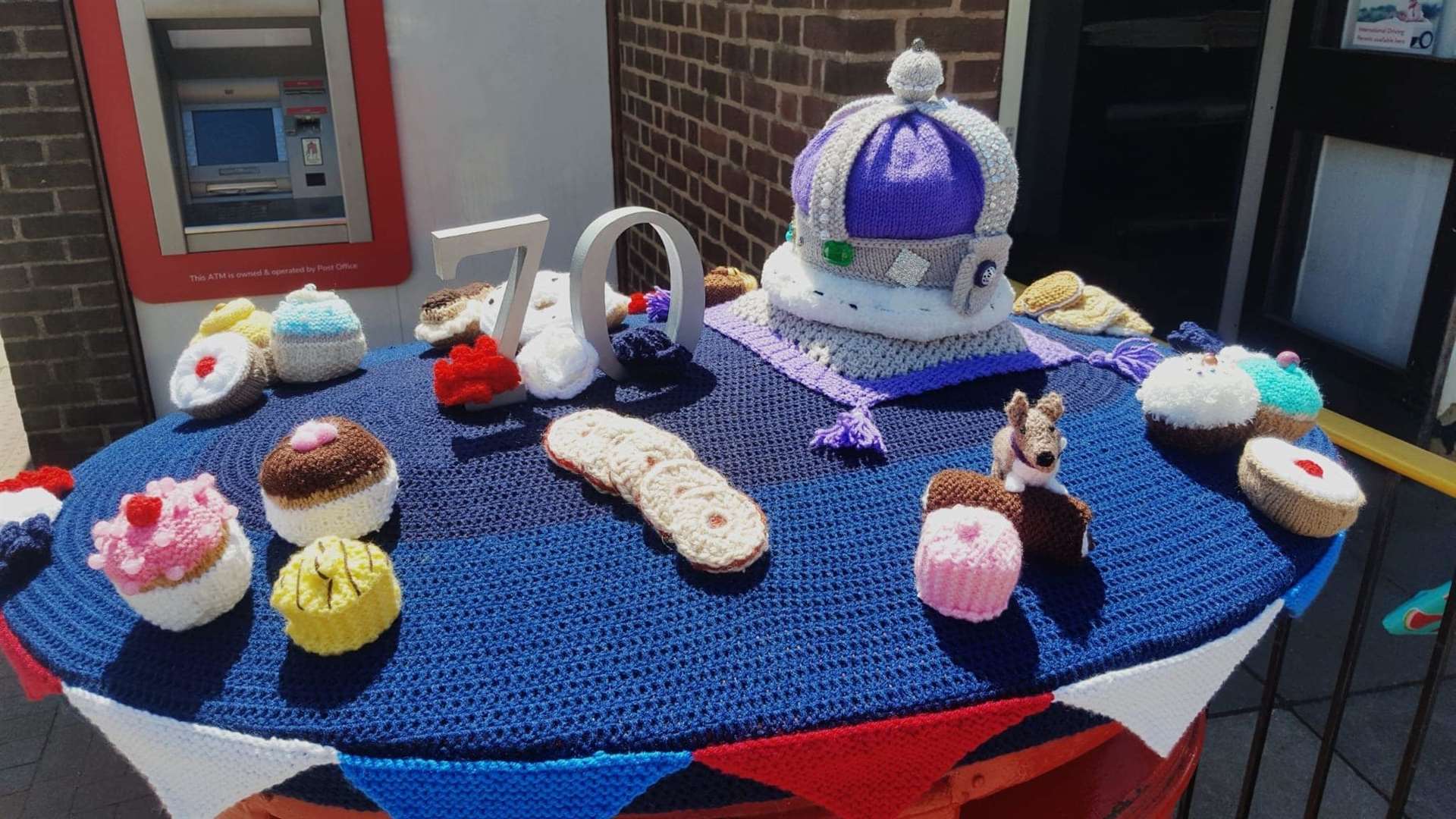 A knitted picnic at the post office Picture: Faversham Gunpowder WI