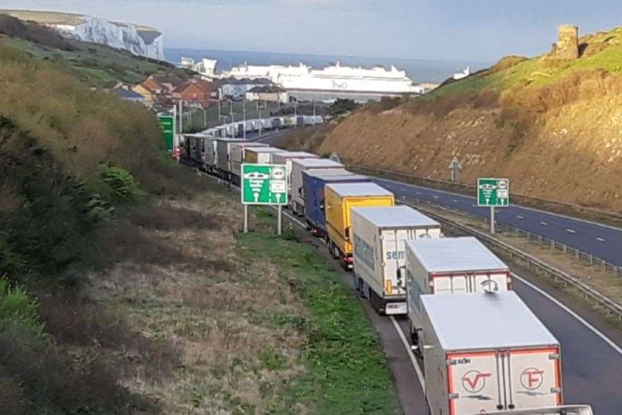 The Dover TAP system holds traffic on the A20 approaching the Port of Dover