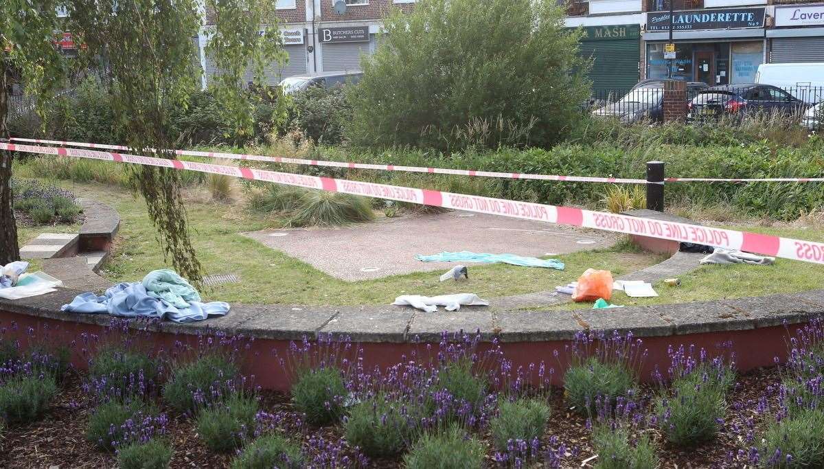 The scene of the attack has been taped off. Photo: UKnip (36940593)